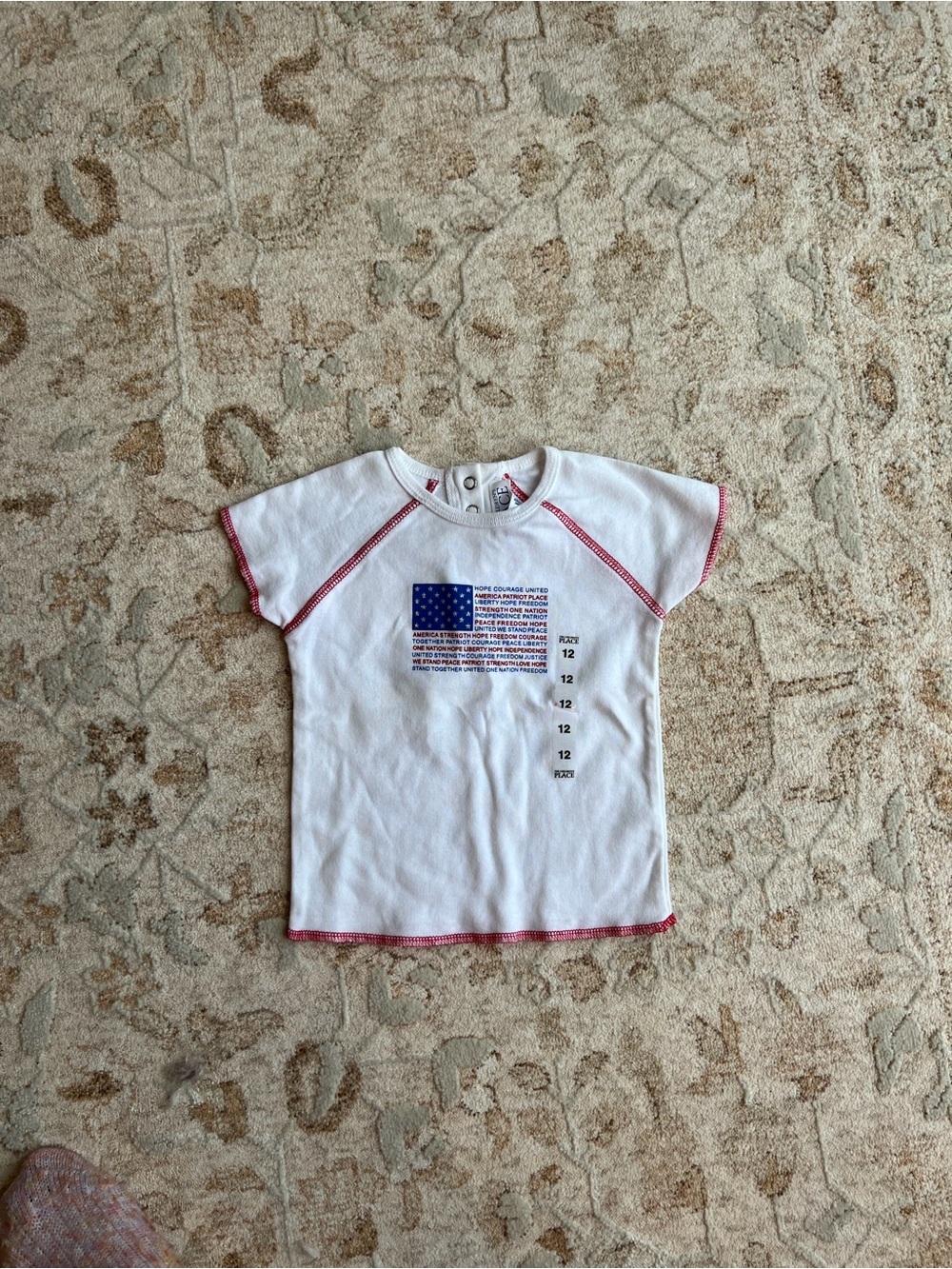 Vintage 90s Children’s Place American Flag Quote USA Tee